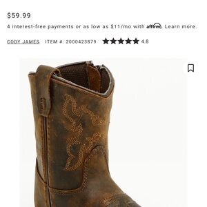 Cody James Kids Western Boots - Distressed Brown